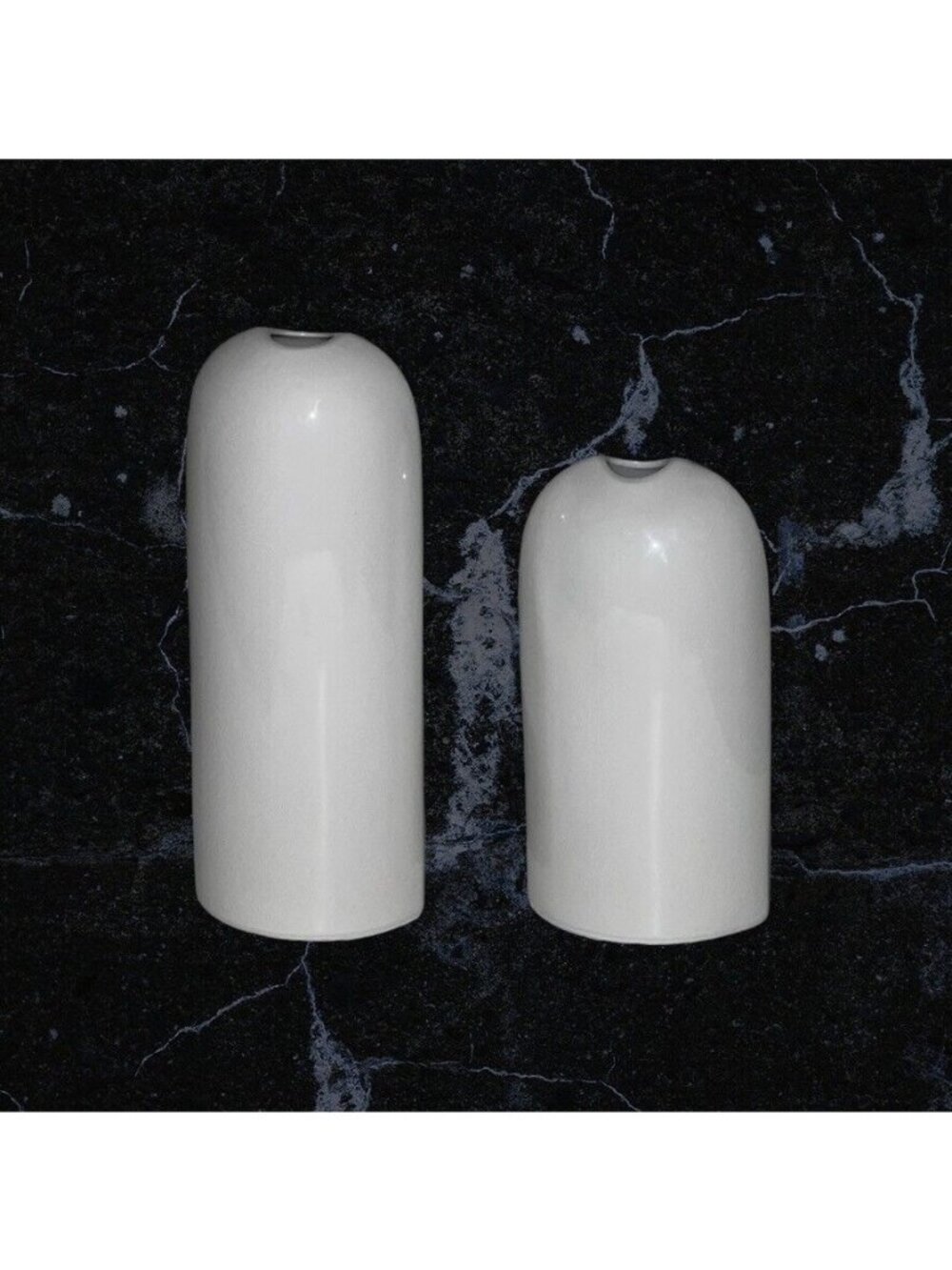 Annaburg Germany Vases White Porcelain 12" & 10" Tall Art Decor Pottery Vintage